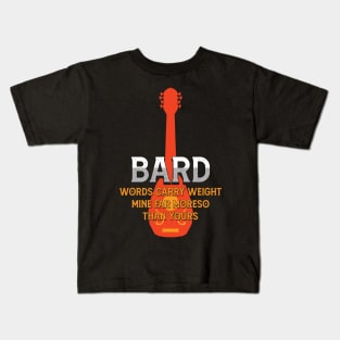 Bard Tabletop Class Pen and Paper DnD Gift Kids T-Shirt